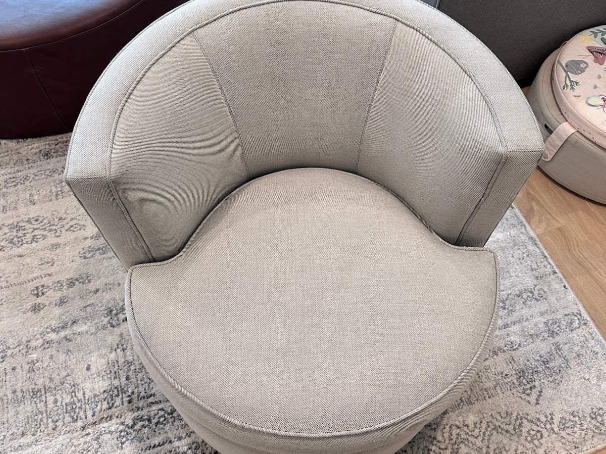 Chair cleaning in a Raleigh, NC home, accent chair fabric cleaned