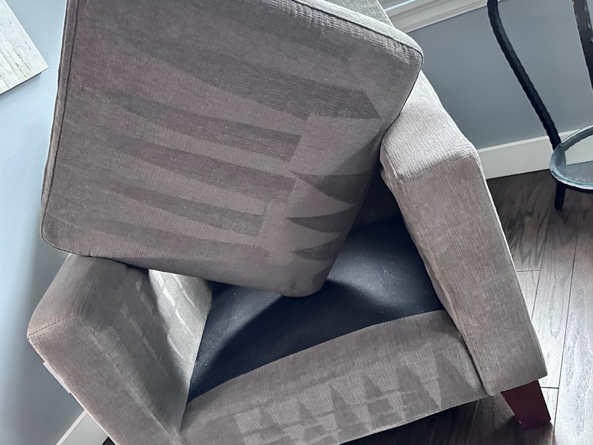 Chair cleaning in a Raleigh, NC home, office chair refreshed