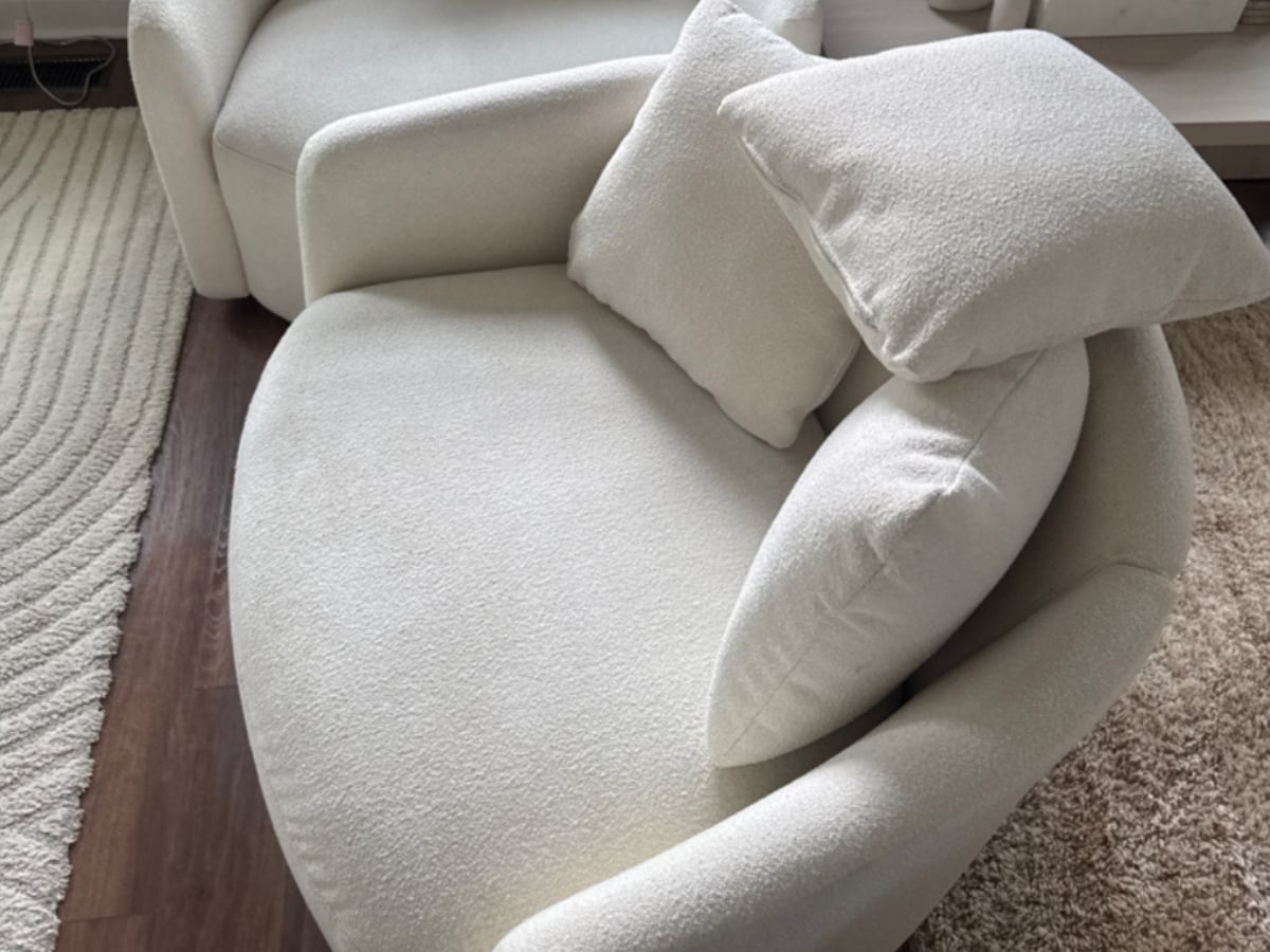 Chair cleaning in a Raleigh, NC home, lounge chair deep-cleaned