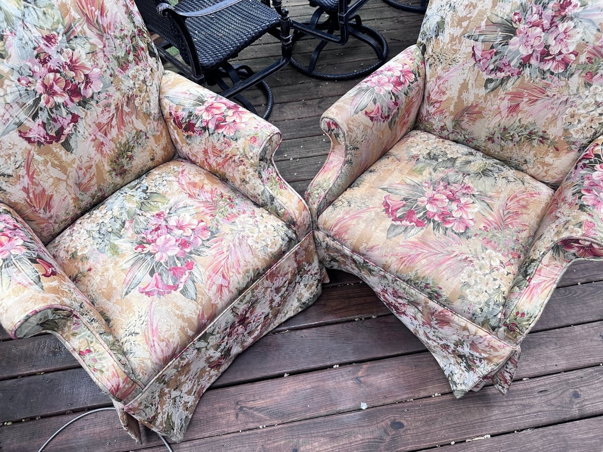 Chair cleaning in a Raleigh, NC home, recliner upholstery extracted
