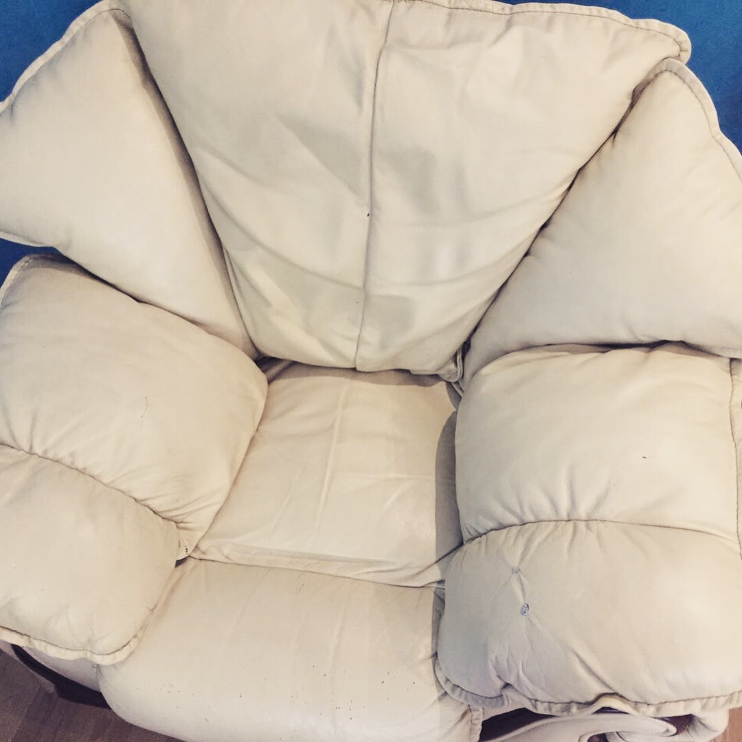 Leather sectional rehydrated and restored after Aclean Steamers cleaning in Charlotte