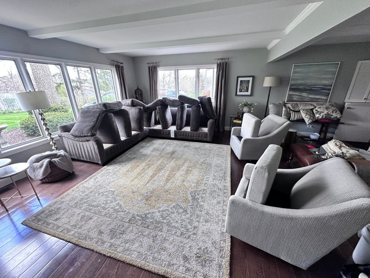 Aclean Steamers sofa cleaning in Raleigh, standard applied across commercial upholstery